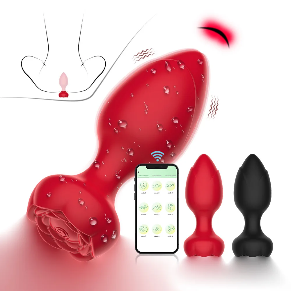 

Rose APP Anal Vibrator For Women Dildo Butt Plug G spot Stimulator Wearable Vibrator For Men Prostate Massager Anal Beads