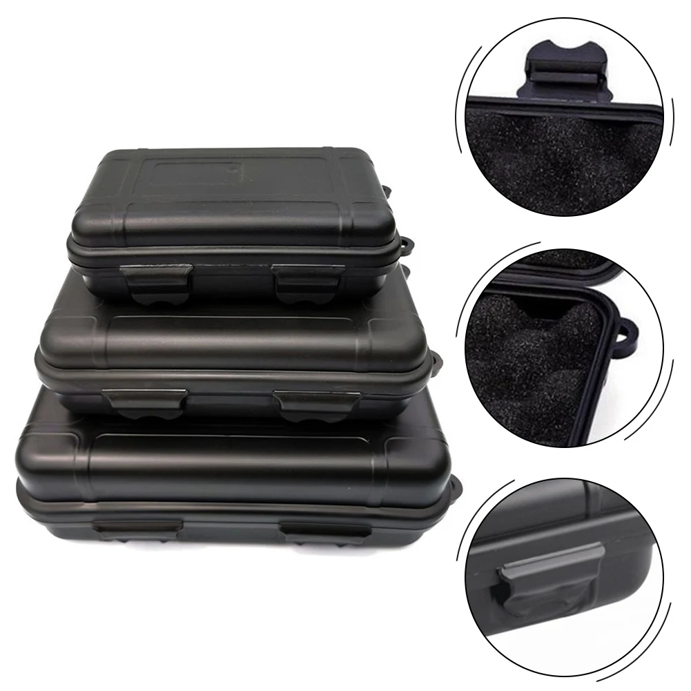 

1pc Outdoor Portable Plastic Storage Box Waterproof Survival Sealed Box Dustproof Shockproof For Camping Hiking Off-road Parts