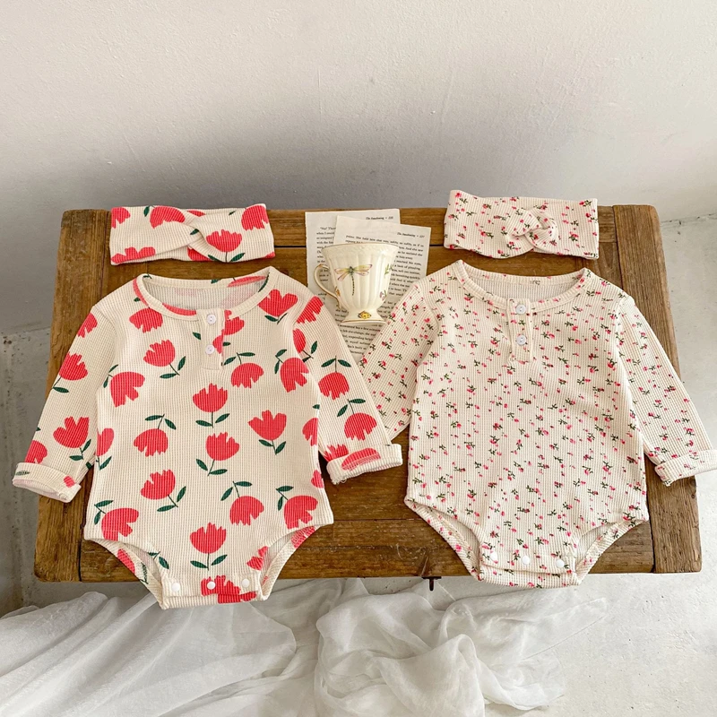 Infant Baby Girl Romper Spring Autumn Flowers Print Waffle Bodysuit for Newborns Cotton Long Sleeve Kids Clothes Girls Costumes
Infant Baby Girl Romper Spring Autumn Flowers Print Waffle Bodysuit for Newborns Cotton Long Sleeve Kids Clothes Girls Costumes