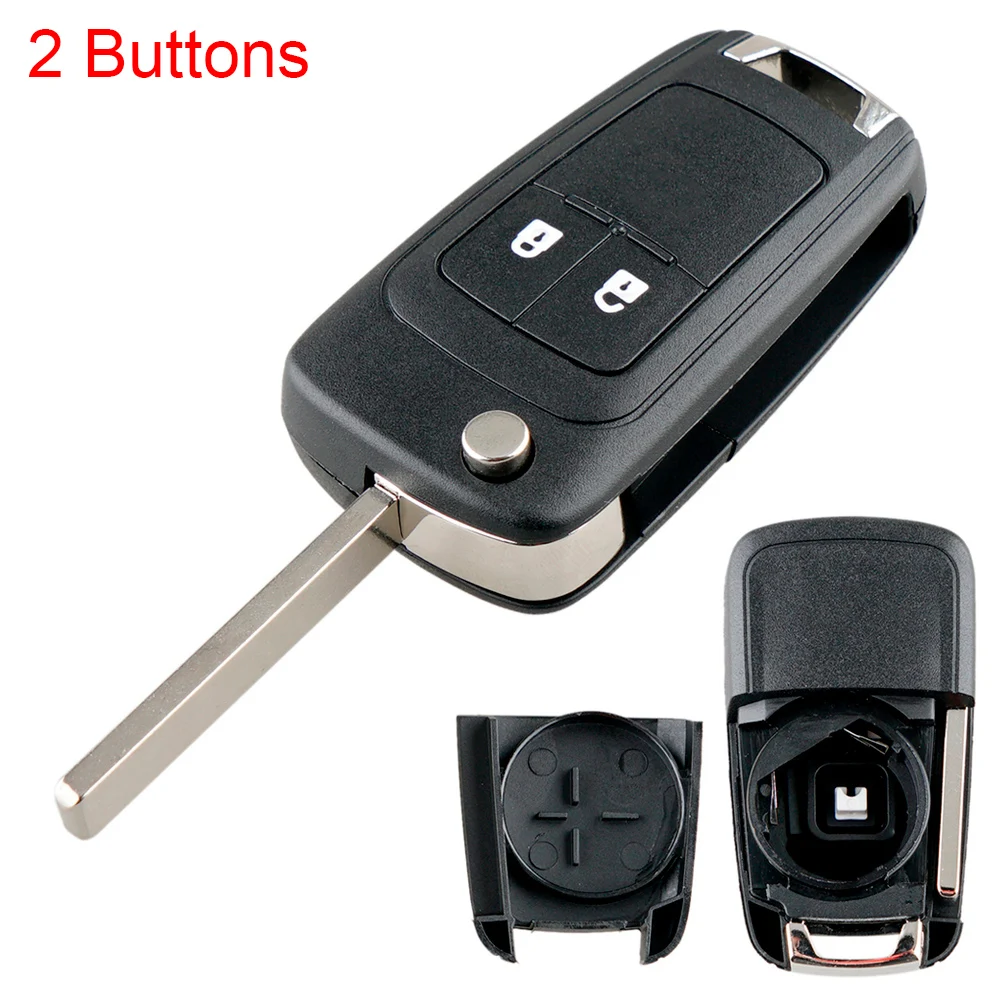 

2 Buttons Car Key Fob Shell Folding Uncut Blade Remote Car Key Case Fit for Opel Zafira Vauxhall Astra Insignia Vectra Corsa