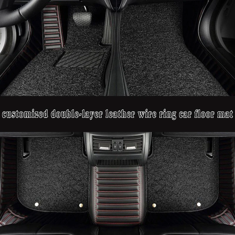 

CustomDouble Layer Anti-Slip Car Floor Mats For Audi All Medels A6L R8 Q3 Q5 Q7 S4 RS TT Quattro A7 A8 A3 A4 A5 Auto Accessories