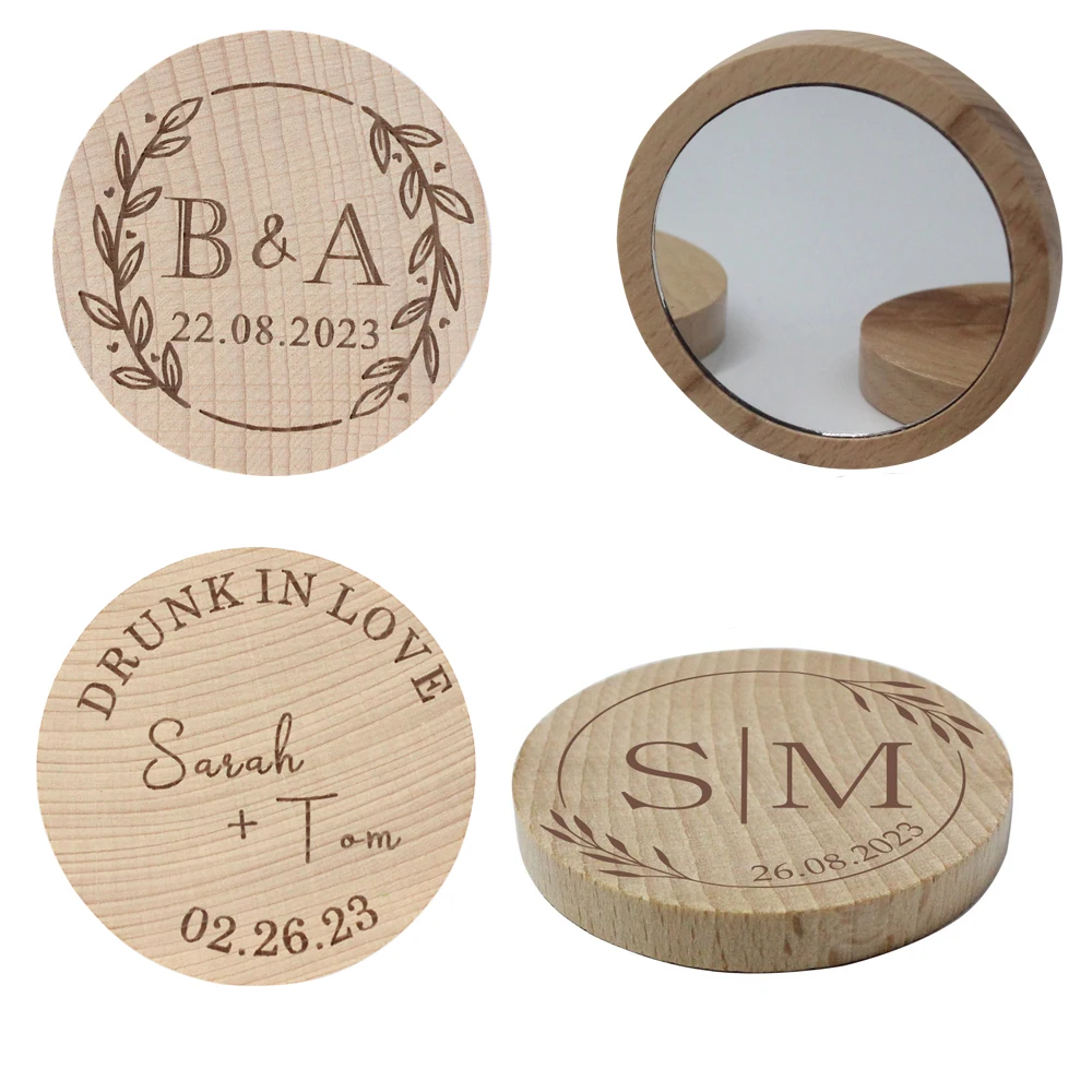 YANGSION Personalised Wooden Mirror Engraved Portable Round Compact Pocket Mirror Bridesmaid Wedding Favors Custom Baptism Gift
YANGSION Personalised Wooden Mirror Engraved Portable Round Compact Pocket Mirror Bridesmaid Wedding Favors Custom Baptism Gift
