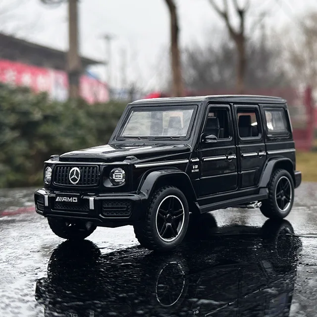 Modèle de voiture en alliage Benz G63 SUV pour enfants, jouet moulé sous pression, métal, prenant en compte le son et la lumière, véhicule, 1:32 1