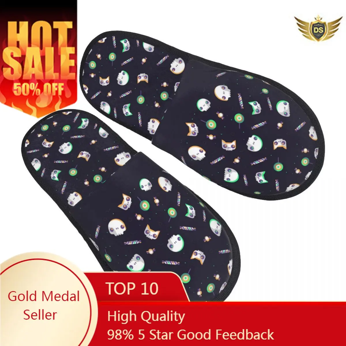Winter Women Men Non-Slip Flat Slippers Colorful Halloween Cute Skull And Candy Indoor Fur Soft Warm Shoes
Winter Women Men Non-Slip Flat Slippers Colorful Halloween Cute Skull And Candy Indoor Fur Soft Warm Shoes