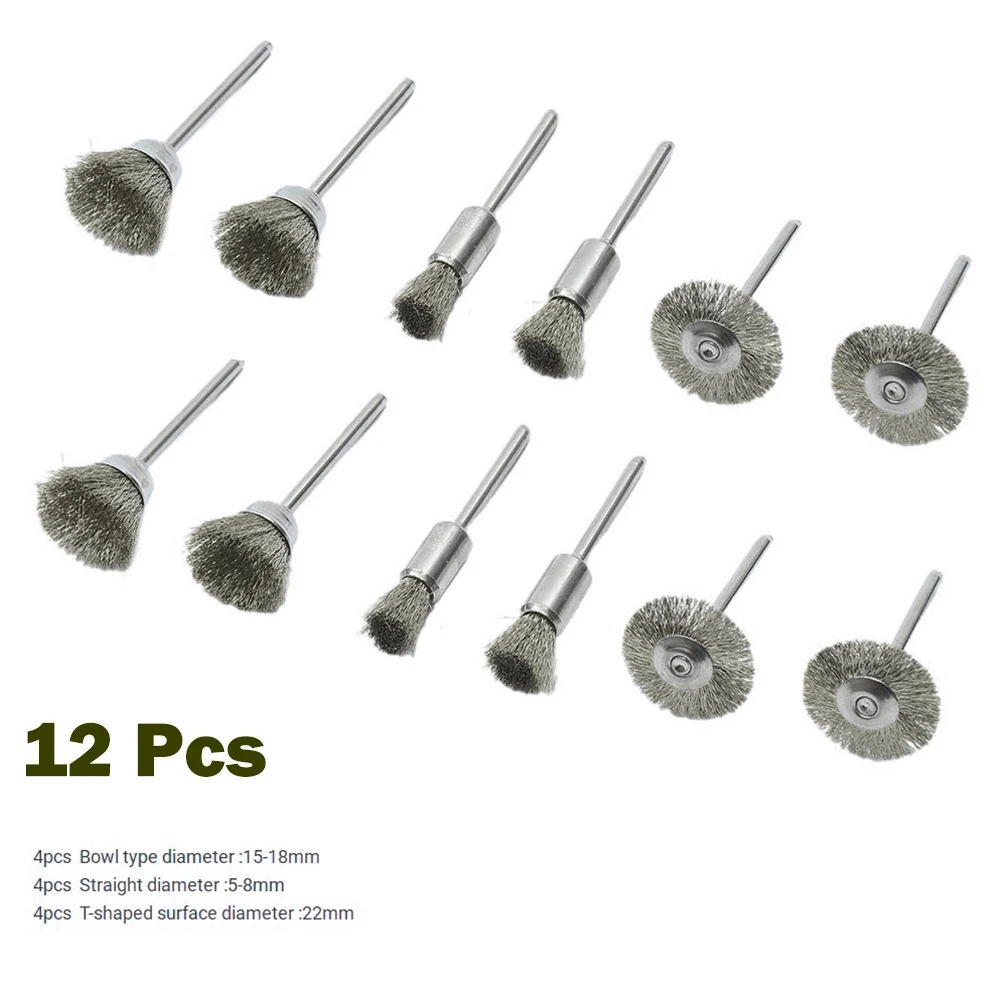 12pcs/Set Stainless Steel Wire Brushes Kit Bowl Straight T-shaped Wire Brush For Polishing Cleaning Grinding Hand Tools Parts
12pcs/Set Stainless Steel Wire Brushes Kit Bowl Straight T-shaped Wire Brush For Polishing Cleaning Grinding Hand Tools Parts