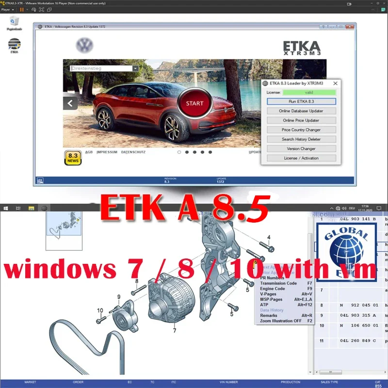 

Новый ET KA 8,5 + Elsawin 6,0, Каталог электронных запчастей для автомобилей, поддержка для V/W + AU // DI + SE // AT + SKO // DA, программное обеспечение для ремонта автомобилей