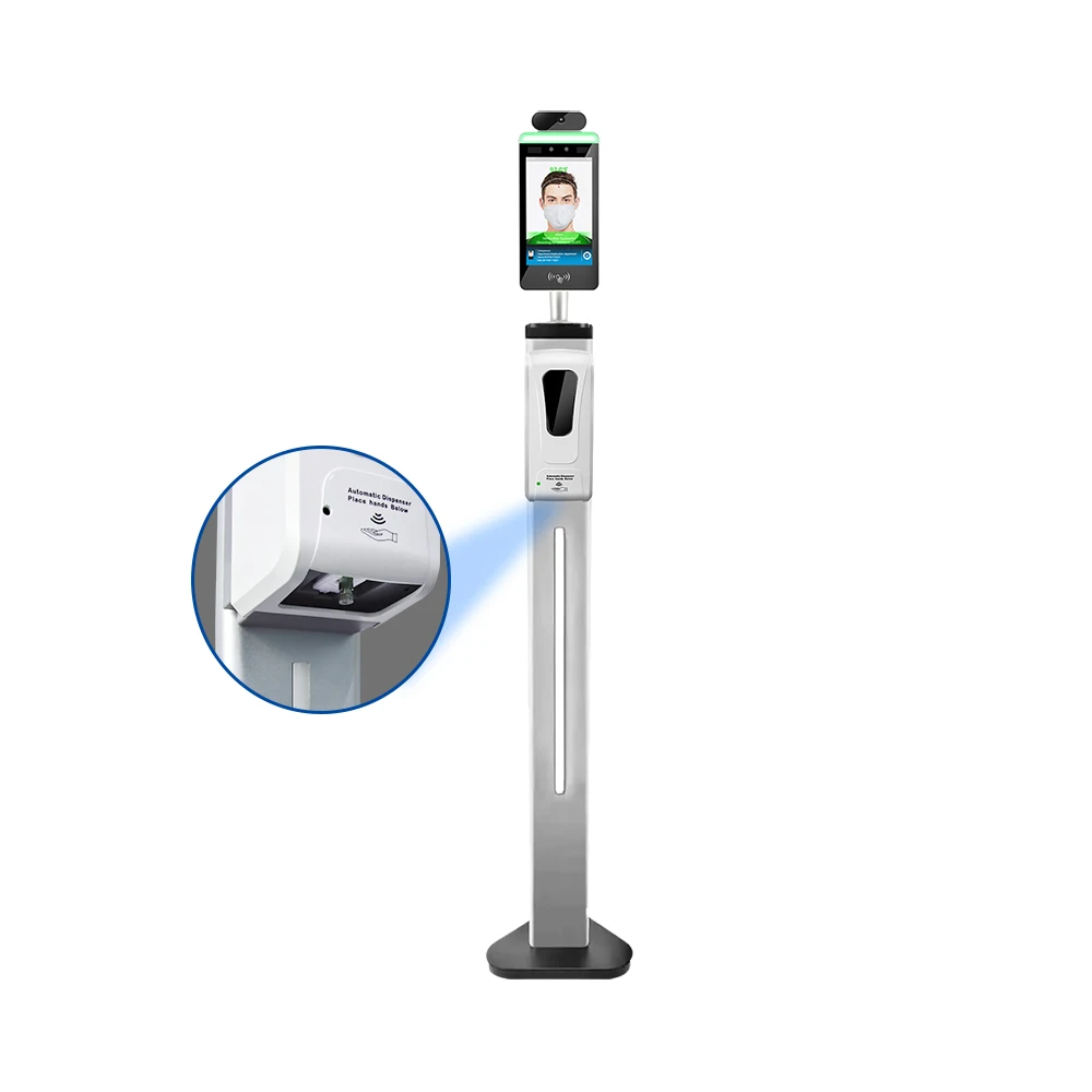 8 inch WIFI touch screen access control AI human body temperature kiosk detection face recognition thermometer scanner camera
8 inch WIFI touch screen access control AI human body temperature kiosk detection face recognition thermometer scanner camera