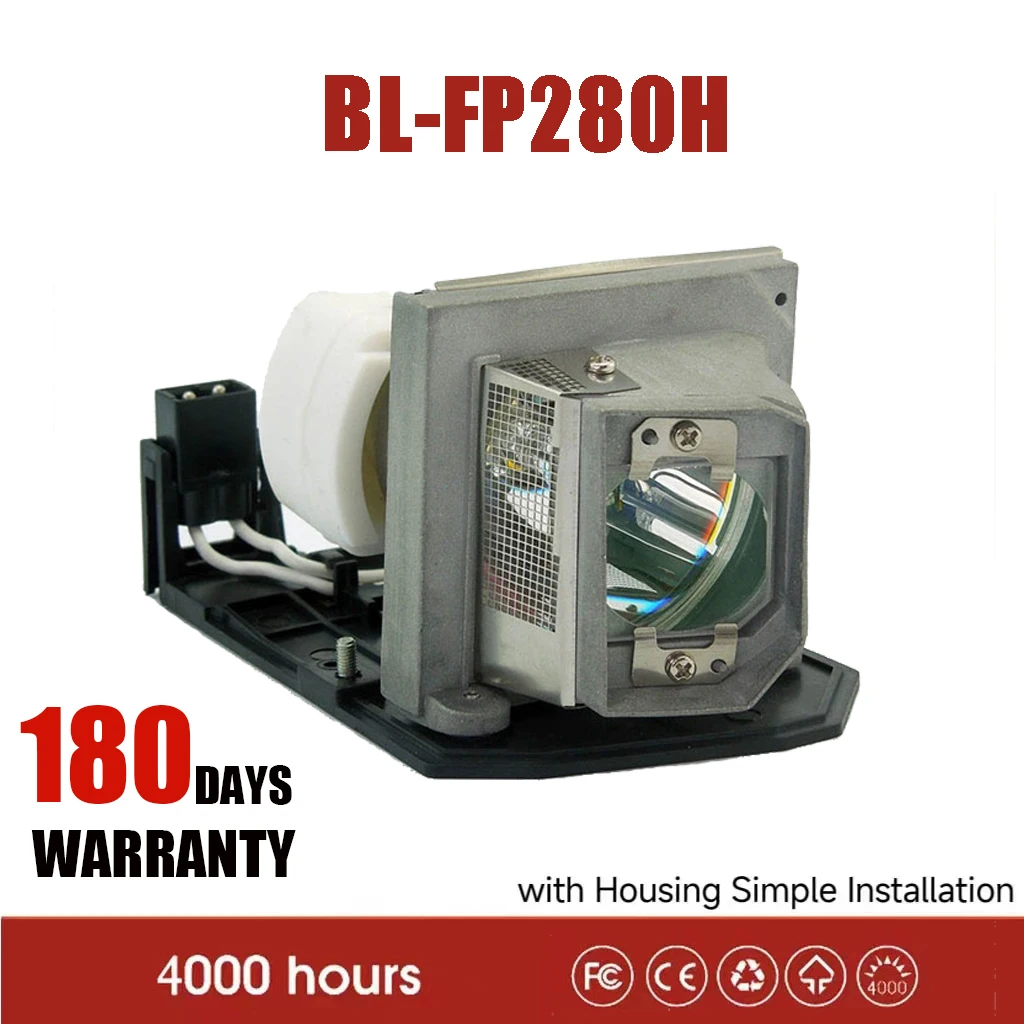 

BL-FP280H Replacement Projector Lamp for OPTOMA EX763 W401 X401 P-VIP 280/0.9 E20.8 Bulb With Housing SP.8TE01GC01 Accessories