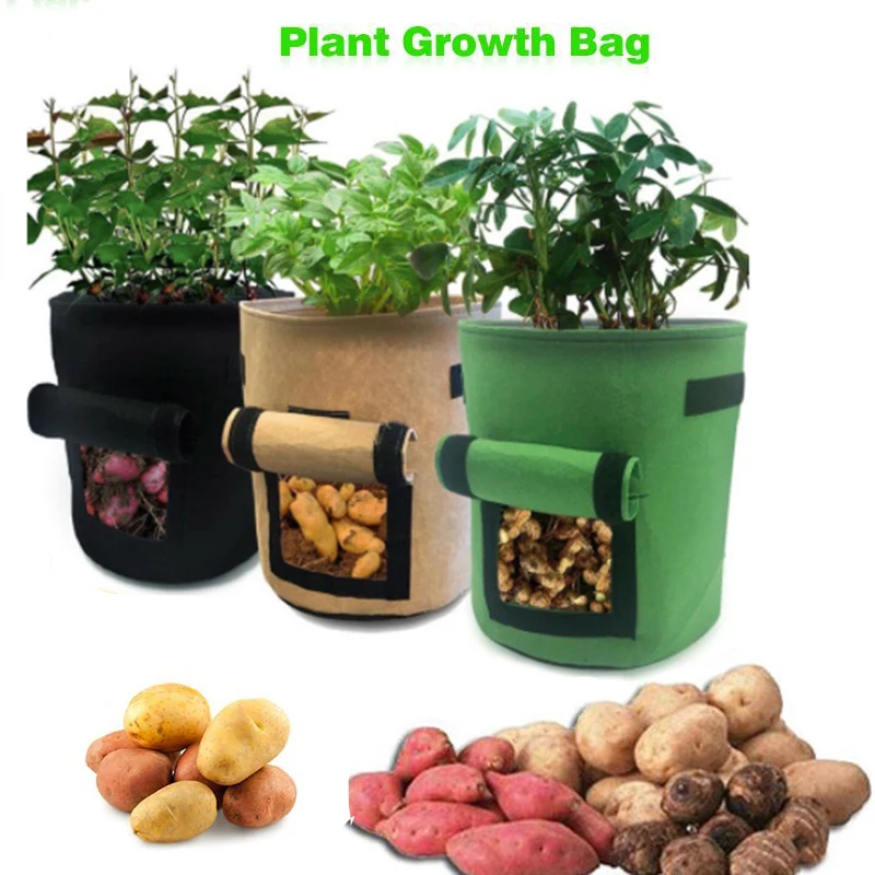 

Potato Cultivation Planting 10 Gallon Plant Grow Bags Fabric Flower Pot Gardening Home Garden Tools
