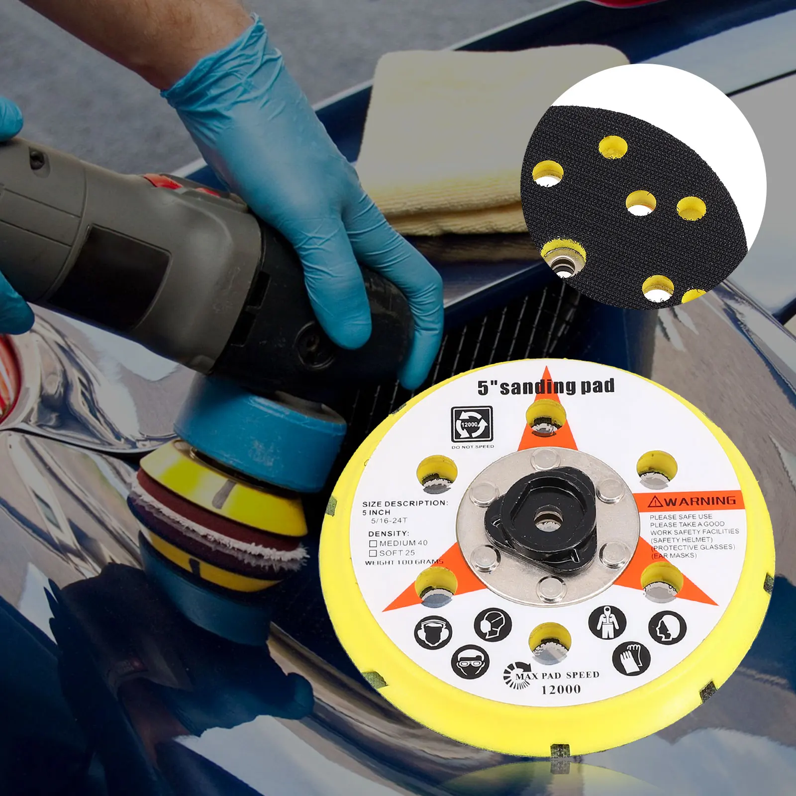 125mm 15Holes Sanding Pad Backing Pad For DA Polisher With Heat Emission Holes Home Polishing Tool Replacement Accessories
125mm 15Holes Sanding Pad Backing Pad For DA Polisher With Heat Emission Holes Home Polishing Tool Replacement Accessories