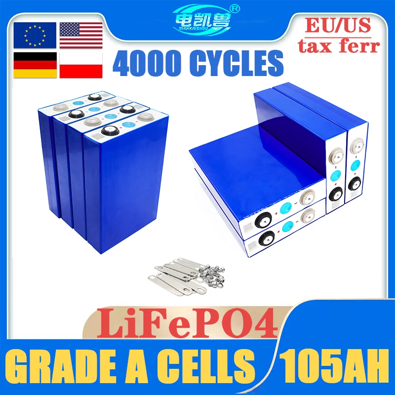 

Абсолютно новый аккумулятор 3,2 в 4000 Ач Lifepo4 циклов DIY12V 24 в 48 в класса А для электромобиля солнечная система без налогов ЕС/США