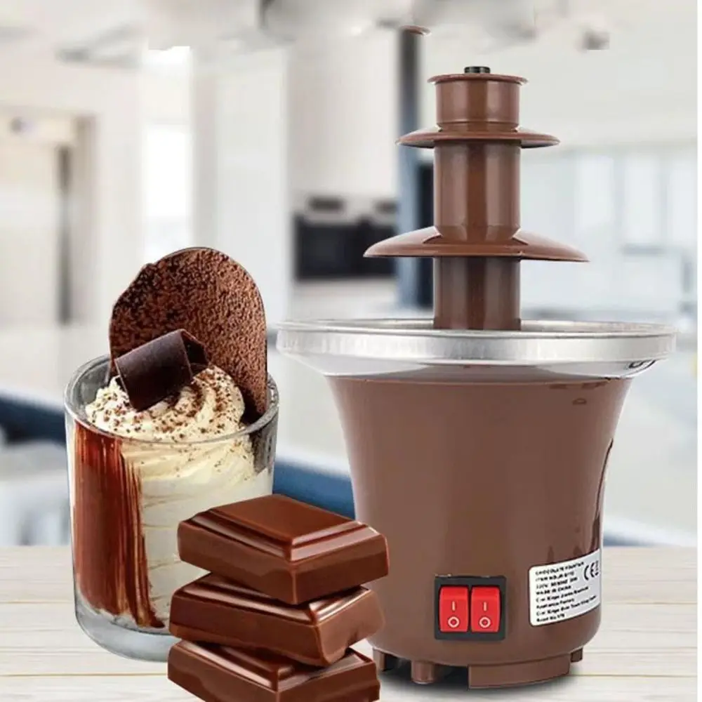 

Electric Household Machine 3 Layers Melting Heating Fondue Chocolate Tower Chocolate Fountain Lava Machine