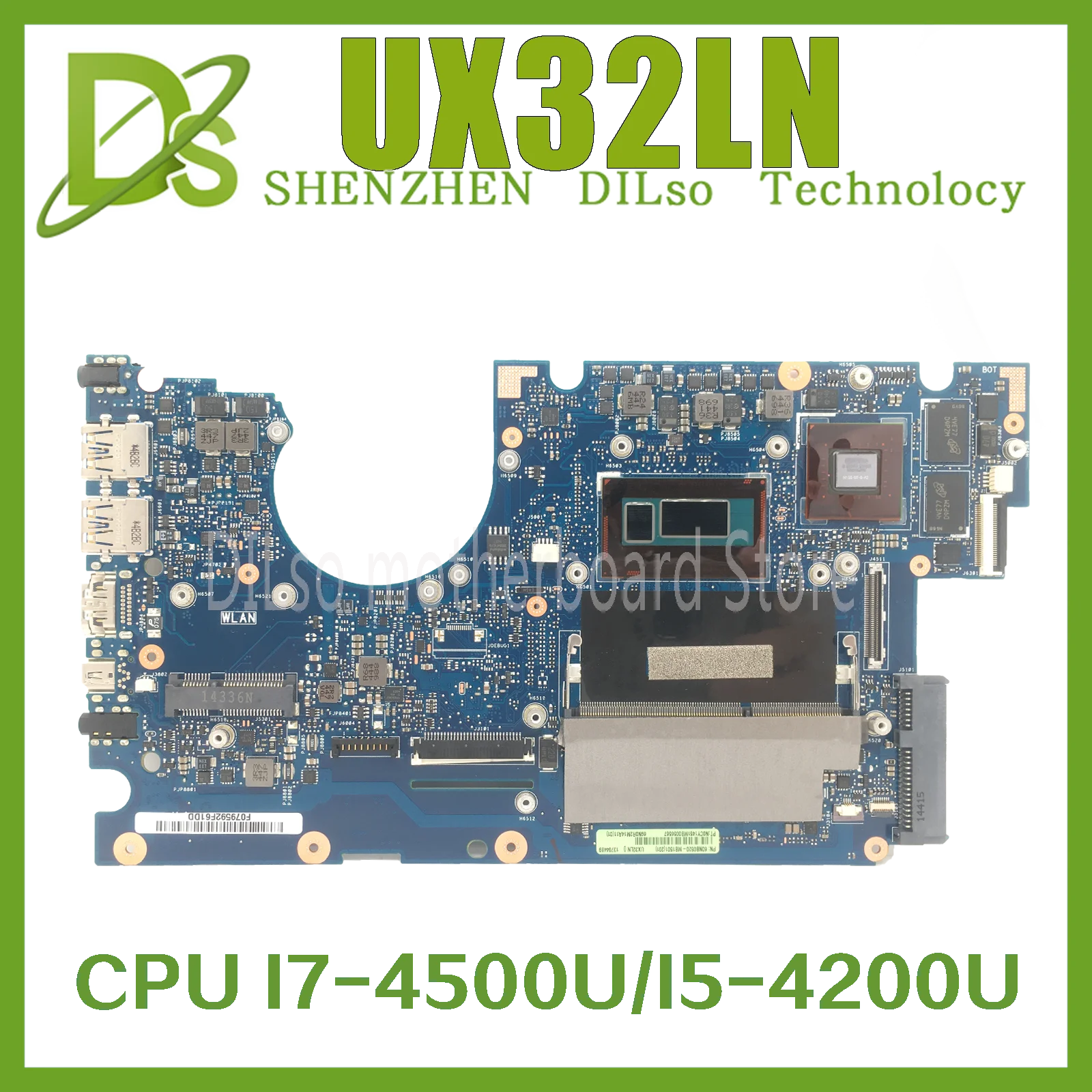 KEFU UX32LA-LN REV 2.0 Laptop Motherboard For ASUS UX32LN UX32LA UX32L Notebook Mainboard 4GB-RAM I7-4500U I5-4200U GT840M /UMA
KEFU UX32LA-LN REV 2.0 Laptop Motherboard For ASUS UX32LN UX32LA UX32L Notebook Mainboard 4GB-RAM I7-4500U I5-4200U GT840M /UMA