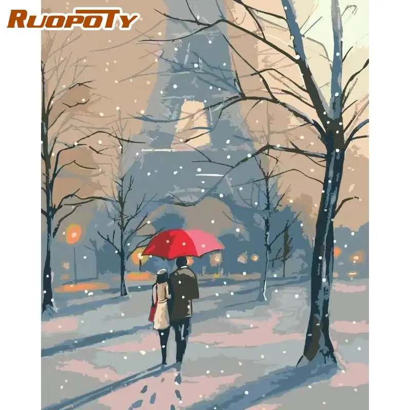 RUOPOTY Acrylic Paint By Numbers Handmade Lovers Winter Street Number Painting On Canvas For Beginner Home Decors Unique Gift
RUOPOTY Acrylic Paint By Numbers Handmade Lovers Winter Street Number Painting On Canvas For Beginner Home Decors Unique Gift