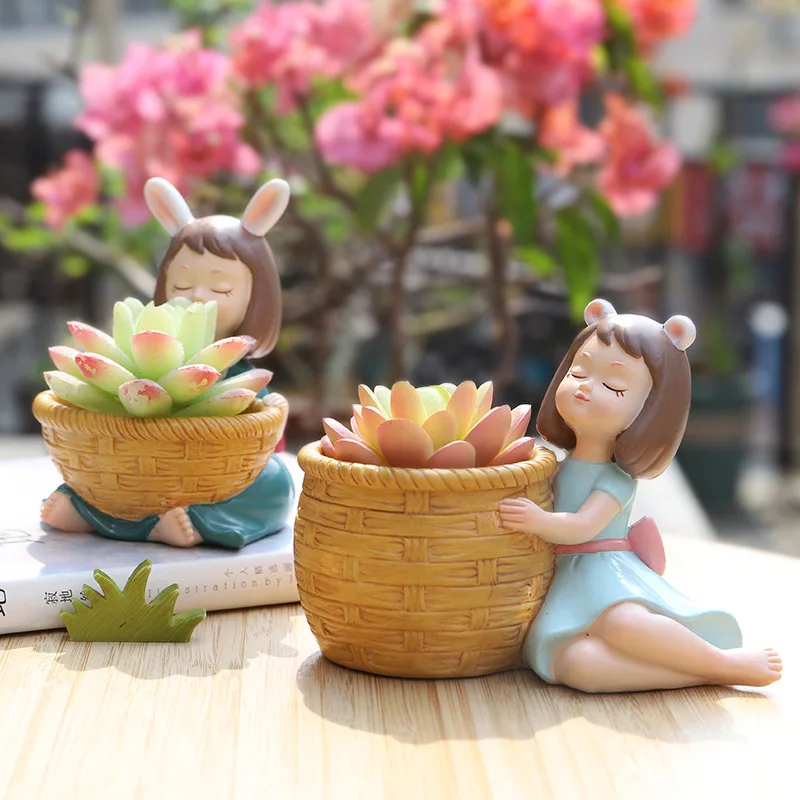 1pcs Creative Fresh Girl Resin Succulent Potted Flower Pots Home Garden Desktop Decoration Plants Pot (Not Included Plants)
1pcs Creative Fresh Girl Resin Succulent Potted Flower Pots Home Garden Desktop Decoration Plants Pot (Not Included Plants)