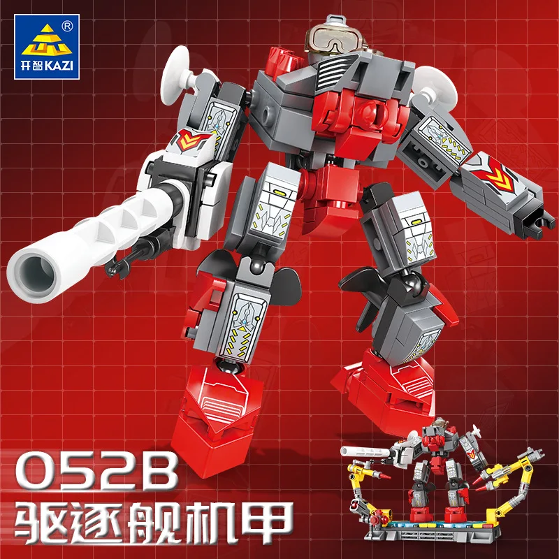 Kazi 84130 Military 052 Destroyer Mech Warlord Transformation Robot Assembly Model Boy Assembly Building Blocks Blocks
Kazi 84130 Military 052 Destroyer Mech Warlord Transformation Robot Assembly Model Boy Assembly Building Blocks Blocks