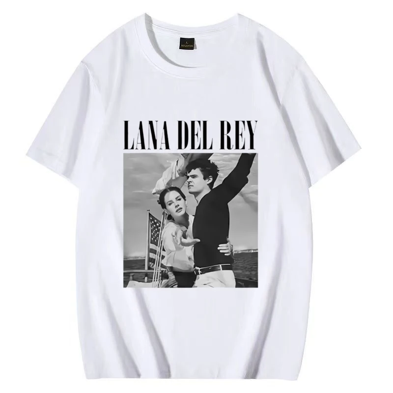 

2023 New Men Women T-Shirt Summer 90s Singer Lana Del Rey Ldr Sailing Graphics Oversized t shirt Unisex harajuku throwback Tees