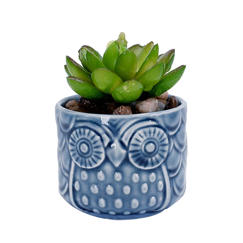 1Pc Owl Shape Flower Pots Ceramic Crafts Plants Basin Flowerpot Desktop Succulent Planters Cactus Green Bonsai Planter Ornaments
1Pc Owl Shape Flower Pots Ceramic Crafts Plants Basin Flowerpot Desktop Succulent Planters Cactus Green Bonsai Planter Ornaments