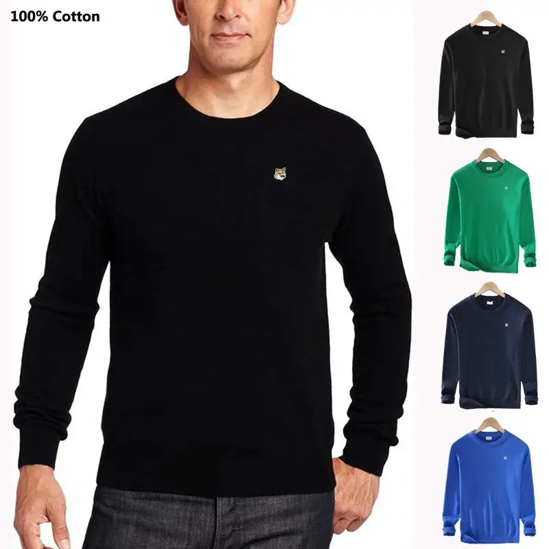 Autumn Winter Embroidery-Logo Men's Sweaters 100% Cotton Casual Pullovers Sweaters Men Kintted Outwear Fit Slim Mens Sweaters
Autumn Winter Embroidery-Logo Men's Sweaters 100% Cotton Casual Pullovers Sweaters Men Kintted Outwear Fit Slim Mens Sweaters