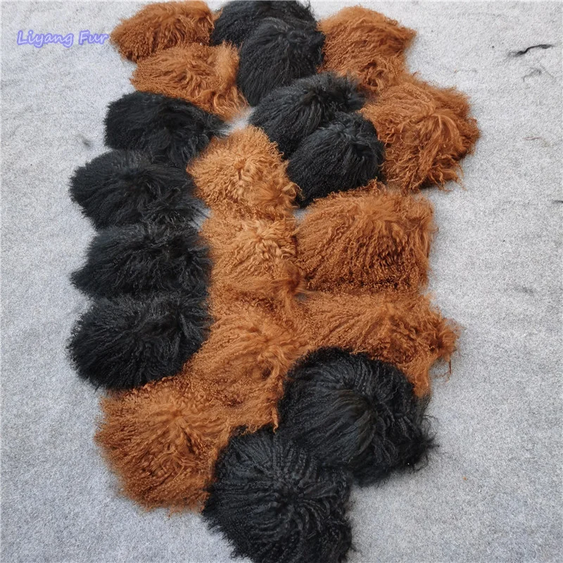 

Wholesale Factory Direct Supply New Fashion Design Luxury Real Sheep Fur Slides Long Hair Curly Mongolian Fur Slippers For Women