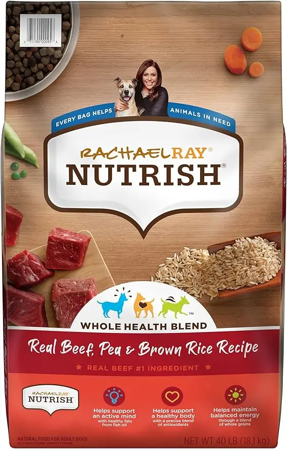 Nutrish Premium Natural Dry Dog Food, Real Beef, Pea, & Brown Rice Recipe, 40 Pound Bag (Packaging May Vary)
Nutrish Premium Natural Dry Dog Food, Real Beef, Pea, & Brown Rice Recipe, 40 Pound Bag (Packaging May Vary)