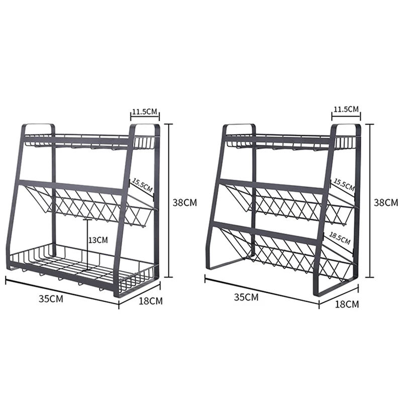 3 Layers Kitchen Spice Rack 304 Stainless Steel Countertop Spice Jars Bottle Shelf Kitchen Organizer Shelf Storage Holder Black
3 Layers Kitchen Spice Rack 304 Stainless Steel Countertop Spice Jars Bottle Shelf Kitchen Organizer Shelf Storage Holder Black