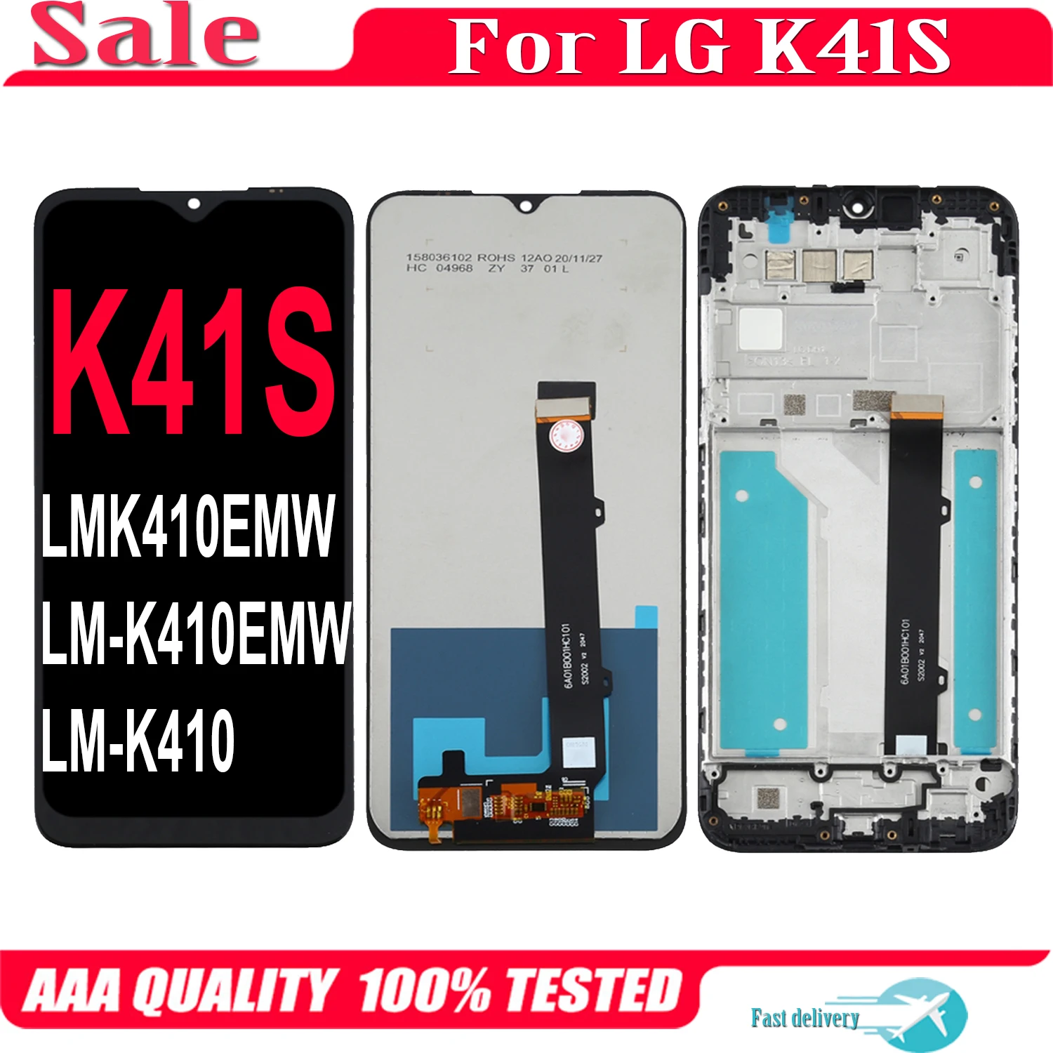 Original 6.5'' For LG K41S LM-K410 LM-K410EMW LCD Display Touch Screen Replacement Digitizer Assembly
Original 6.5'' For LG K41S LM-K410 LM-K410EMW LCD Display Touch Screen Replacement Digitizer Assembly