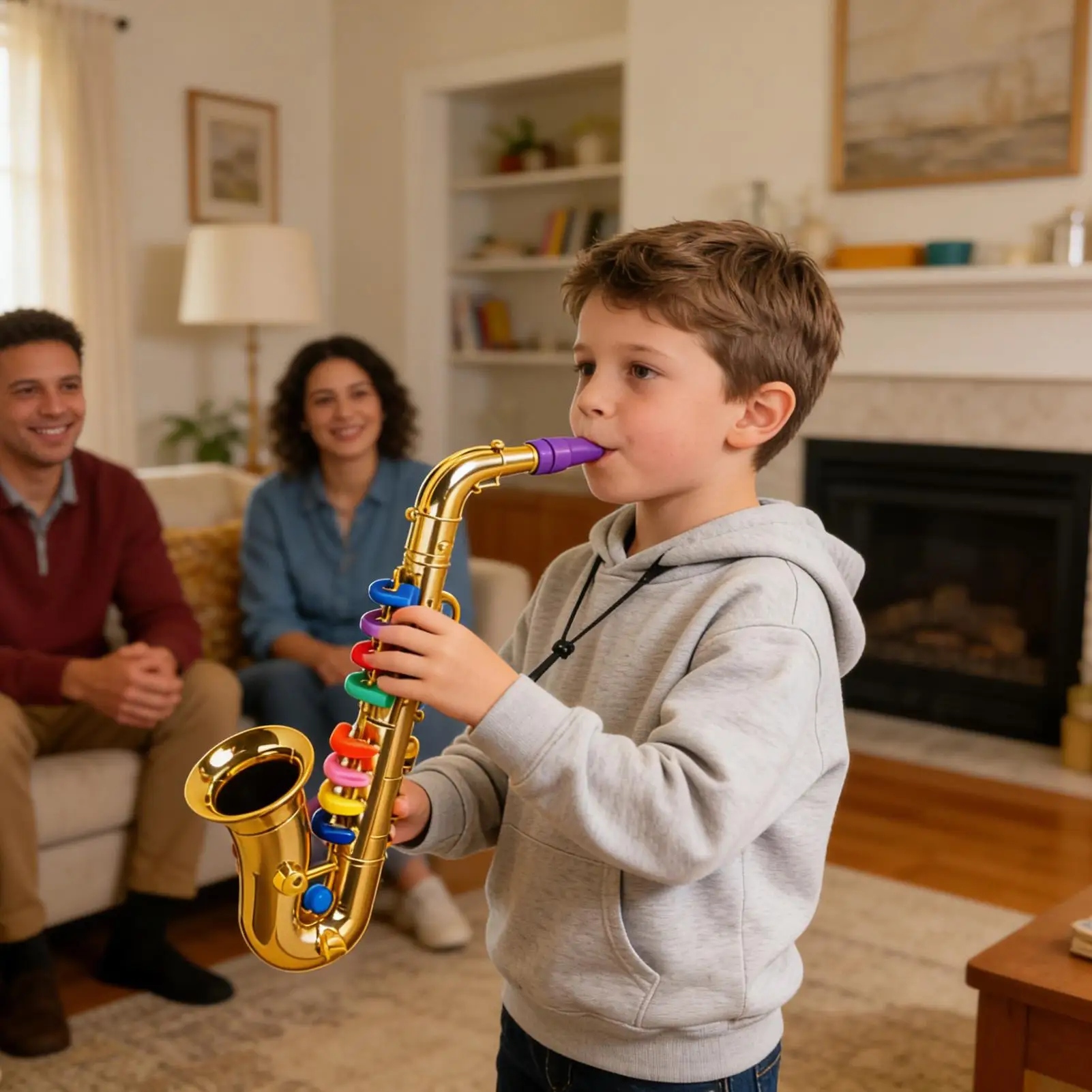 Kids Toy Saxophone Playable Musical Instrument Educational Lightweight Sax For Beginners, Party Birthday School Performance Kids Toy Saxophone Playable Musical Instrument Educational Lightweight Sax For Beginners, Party Birthday School Performance