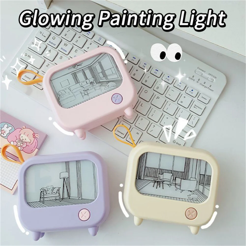 LED Night Light Cute TV Painting Design Learning Table Lamp USB Charging 2-Level Lighting Mini Desktop Light Birthday Gift
LED Night Light Cute TV Painting Design Learning Table Lamp USB Charging 2-Level Lighting Mini Desktop Light Birthday Gift