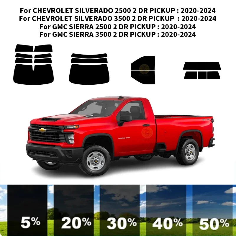 Precut nanoceramics car UV Window Tint Kit Automotive Window Film For CHEVROLET SILVERADO 2500 2 DR PICKUP 2020-2024
Precut nanoceramics car UV Window Tint Kit Automotive Window Film For CHEVROLET SILVERADO 2500 2 DR PICKUP 2020-2024