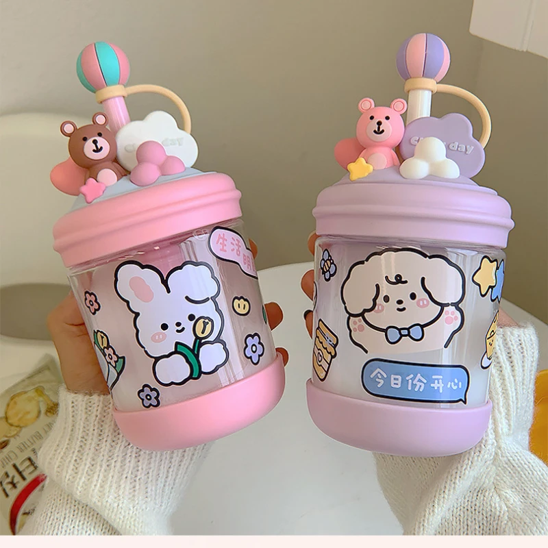 Bear Cold Extract Straw Cup Portable Cartoon 3D Animal Plastic Water Bottle with Cover Straw Summer Outdoor Kawaii Girls' Gift
Bear Cold Extract Straw Cup Portable Cartoon 3D Animal Plastic Water Bottle with Cover Straw Summer Outdoor Kawaii Girls' Gift