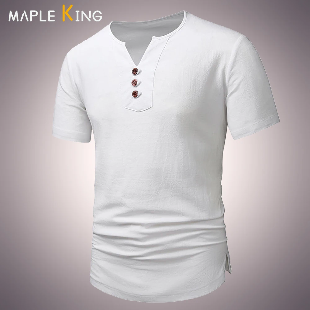 Mens T Shirts Vinatge Solid Cotton Linen Casual V-Neck Button Desinger Beach Work T Shirt Men Boys Tops Camisetas Streetwear Tee
Mens T Shirts Vinatge Solid Cotton Linen Casual V-Neck Button Desinger Beach Work T Shirt Men Boys Tops Camisetas Streetwear Tee