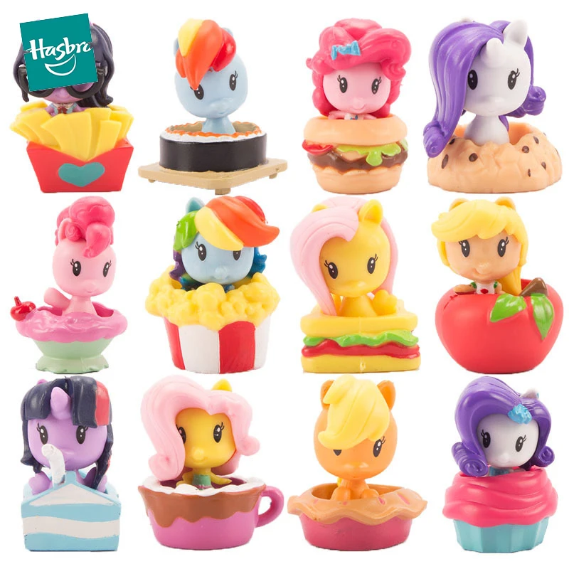 

12Pcs Little Pony Unicorn Action Figure Cartoon Version Cake Baking Decorative Decorations Anime Toys for Children Collection