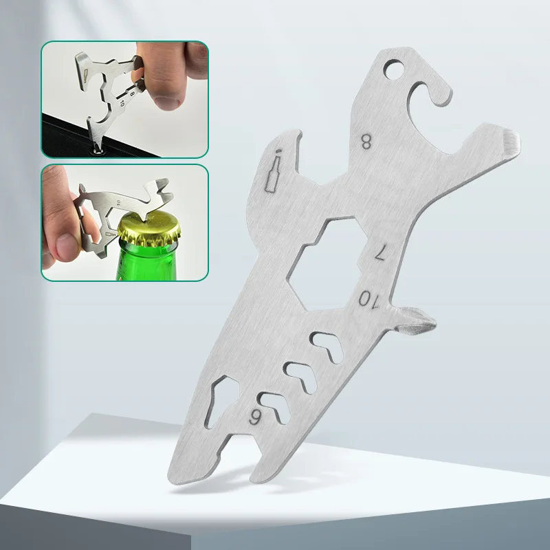 Outdoor Tools Wrench Corkscrew Screwdriver Tool Card Shark Style Stainless Steel Multifunctional Camping Tactical Accessories
Outdoor Tools Wrench Corkscrew Screwdriver Tool Card Shark Style Stainless Steel Multifunctional Camping Tactical Accessories