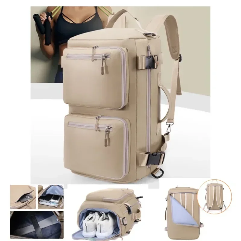 

Travel bag multi-functional backpack large capacity hand-held crossbody bag wet and dry separation sports bag mochila de viaje