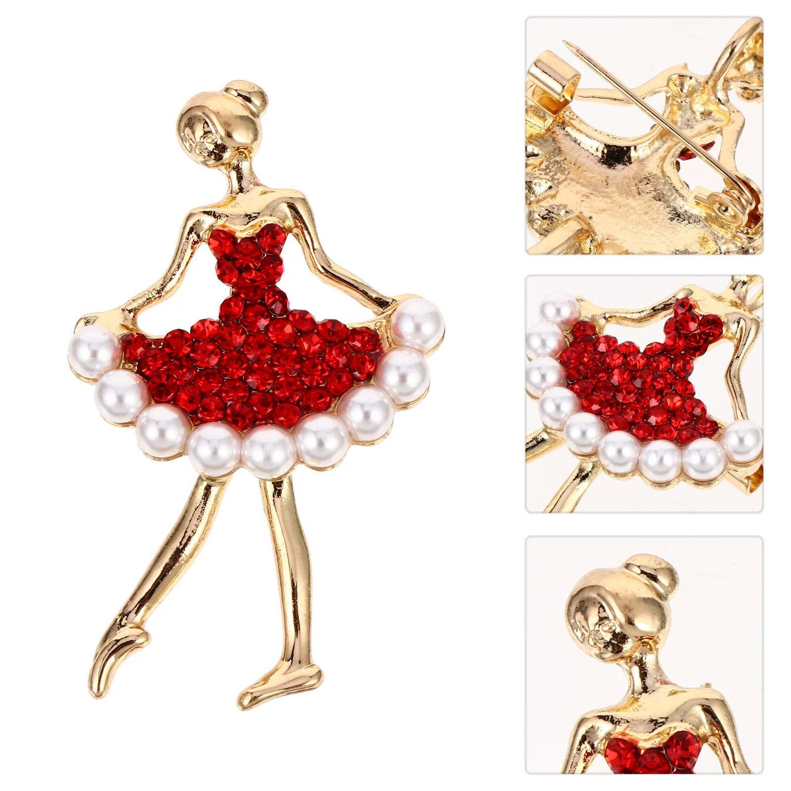 Clothing Girl Brooch Rhinestone Costume Props Decoration Zinc Alloy Ballet Shaped
Clothing Girl Brooch Rhinestone Costume Props Decoration Zinc Alloy Ballet Shaped