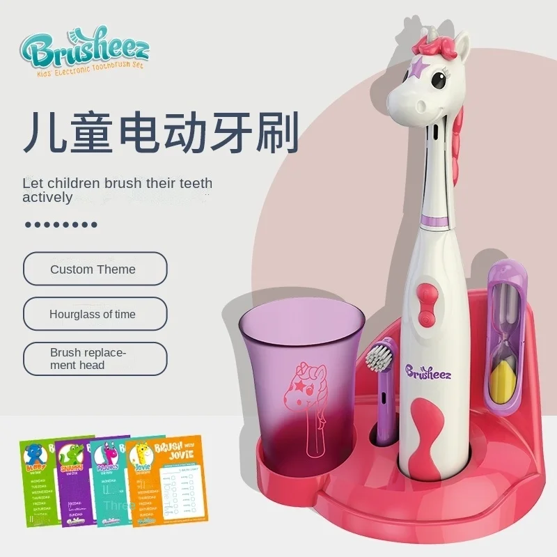 Cute and Fashionable Children Cartoon Electric Toothbrush Set Free Replacement Brush Head Water Cup Hourglass
Cute and Fashionable Children Cartoon Electric Toothbrush Set Free Replacement Brush Head Water Cup Hourglass
