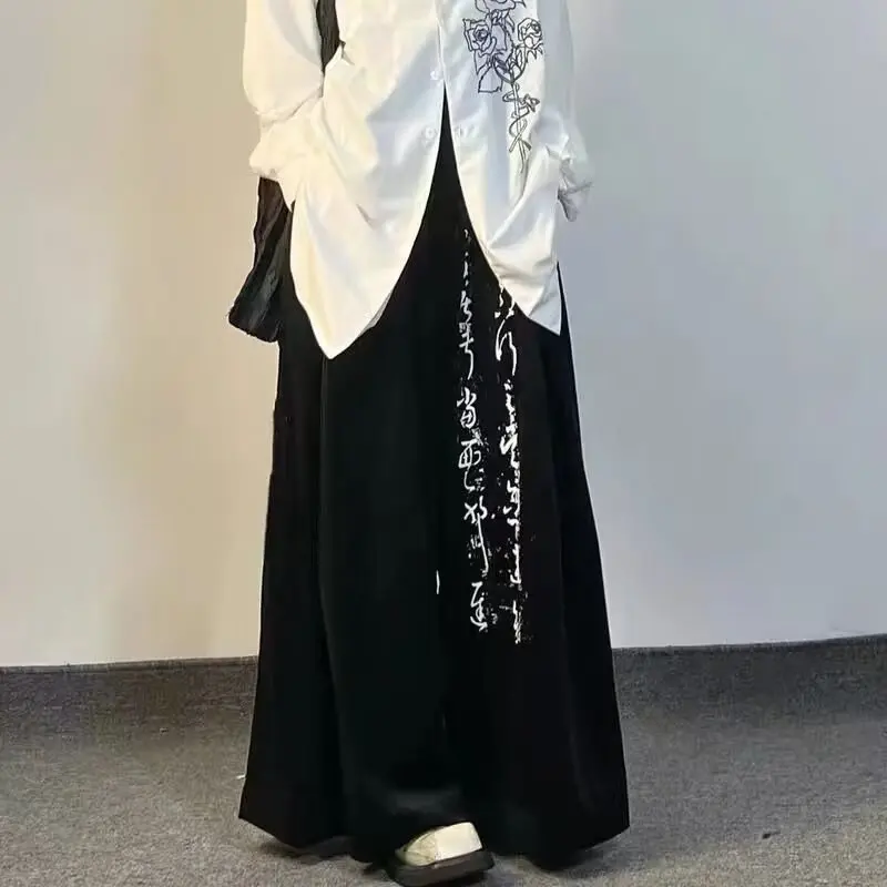 y3 Yohji Yamamoto new Chinese style antique calligraphy print wide leg pants men's autumn drape high waist straight y-3 trousers
y3 Yohji Yamamoto new Chinese style antique calligraphy print wide leg pants men's autumn drape high waist straight y-3 trousers