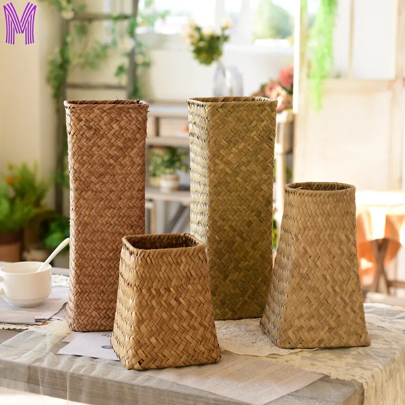 Mifuny Handwovens Flower Vases Woven Decorations Grass-weaved Flower Baskets Flower Arrangements Home Desktop Indoor Decorations
Mifuny Handwovens Flower Vases Woven Decorations Grass-weaved Flower Baskets Flower Arrangements Home Desktop Indoor Decorations