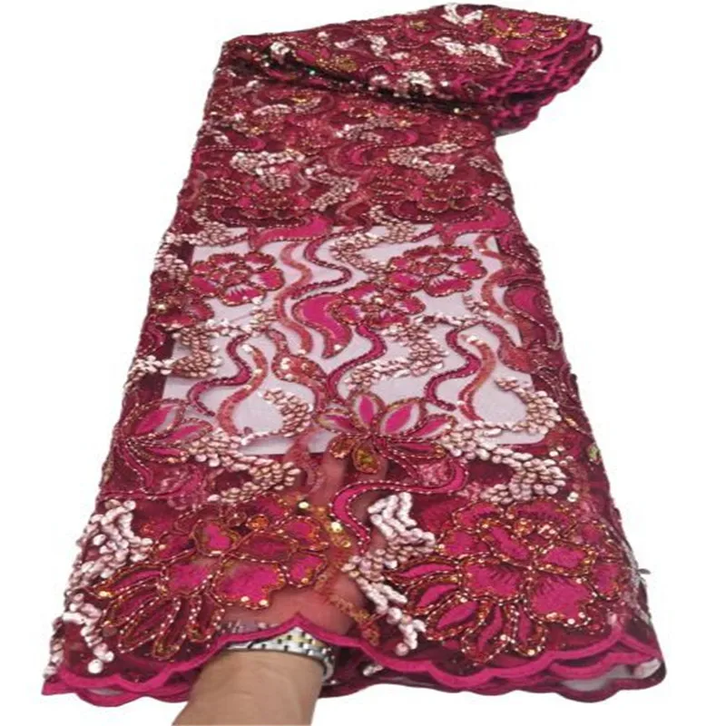 Pink Luxury African Sequence Lace Fabric 5 Yards High Quality Sequin Embroidery French Tulle Nigerian Wedding Asoebi Material
Pink Luxury African Sequence Lace Fabric 5 Yards High Quality Sequin Embroidery French Tulle Nigerian Wedding Asoebi Material