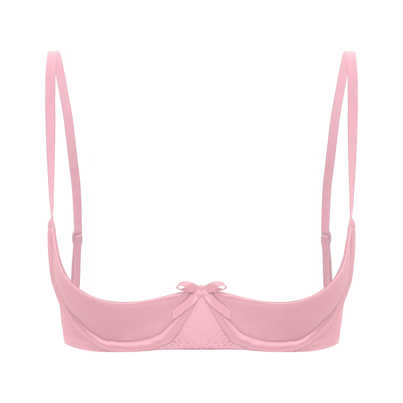 Womens Sexy Half Cup Bra Underwired Satin Lingerie Open Cup Push Up Exposed Nipples Breasts Brassiere Exotic Underwear Nightwear
Womens Sexy Half Cup Bra Underwired Satin Lingerie Open Cup Push Up Exposed Nipples Breasts Brassiere Exotic Underwear Nightwear