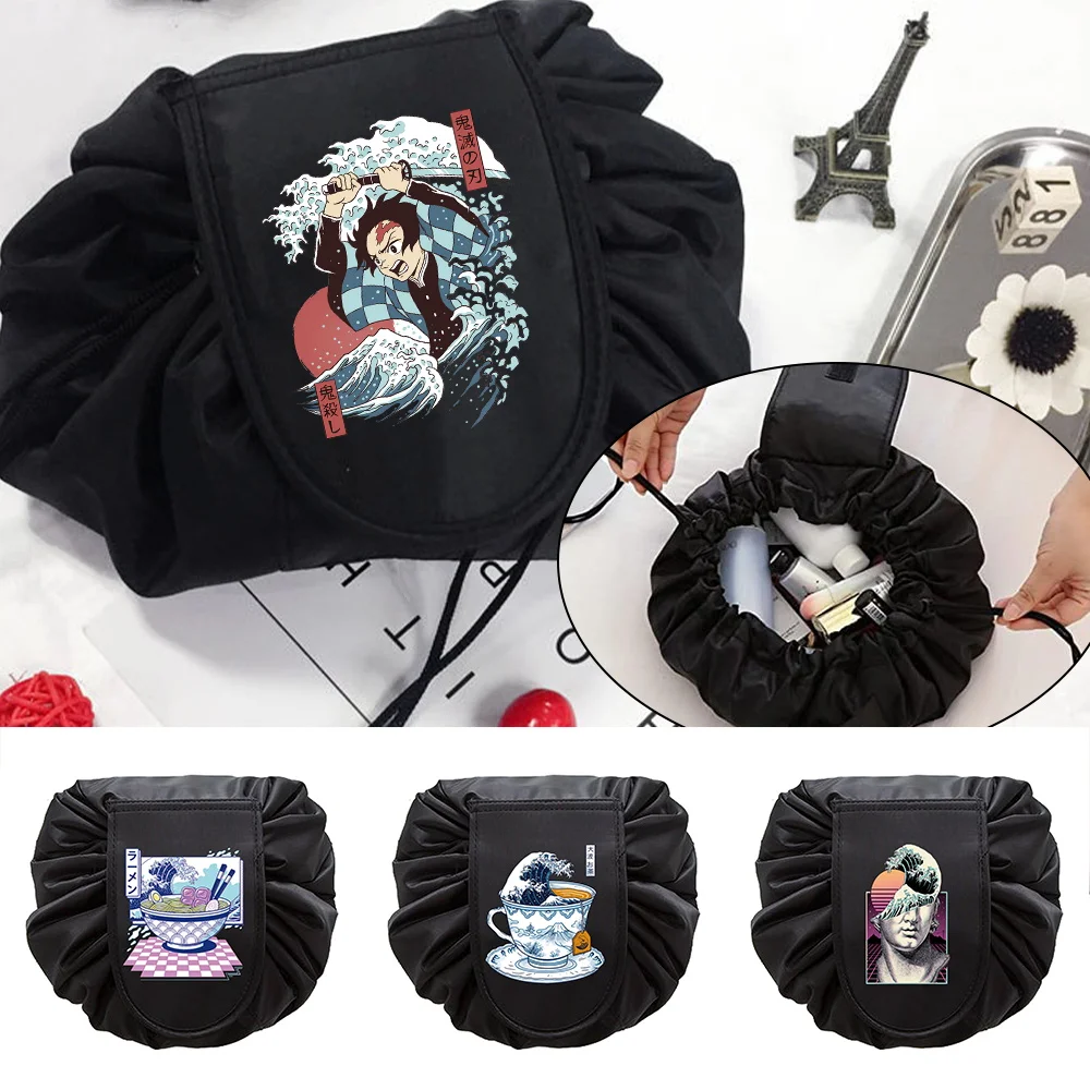 Wave Print Drawstring Travel Cosmetic Bag Women Makeup Bag Organizer Make Storage Case Pouch Foldable Toiletry Beauty Kit Box
Wave Print Drawstring Travel Cosmetic Bag Women Makeup Bag Organizer Make Storage Case Pouch Foldable Toiletry Beauty Kit Box