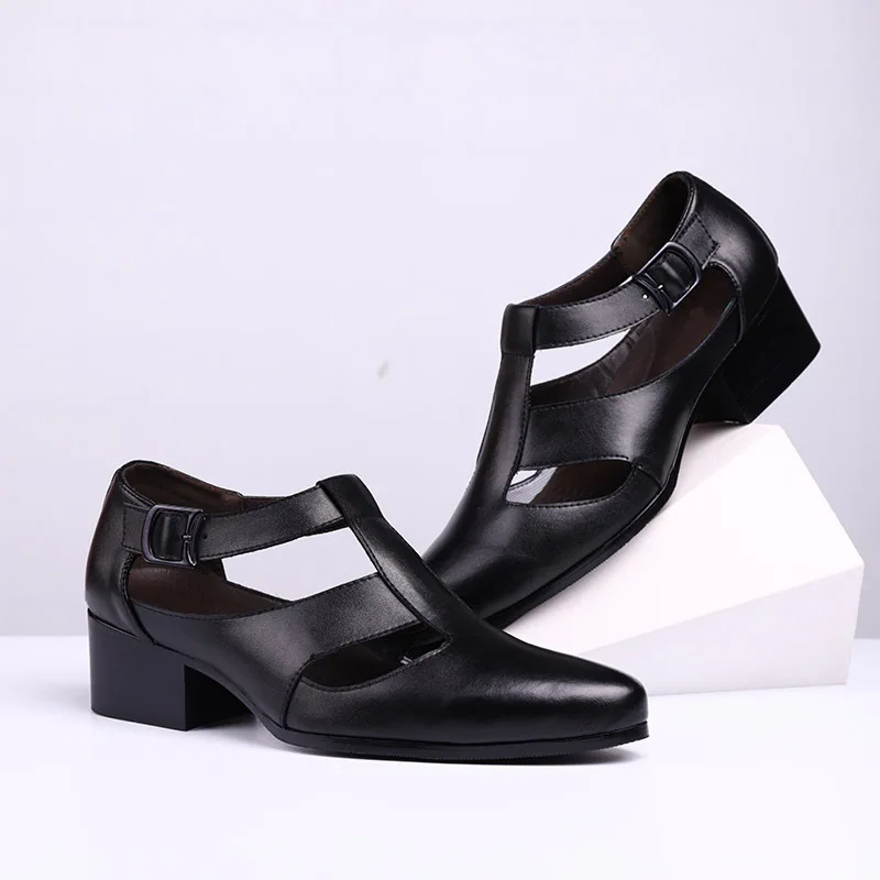 100% Genuine Leather Shoes Men Sandals Height Increasing Fashion Summer Mens Party Shoes Cow Leather Brand Male Footwear A4443
100% Genuine Leather Shoes Men Sandals Height Increasing Fashion Summer Mens Party Shoes Cow Leather Brand Male Footwear A4443