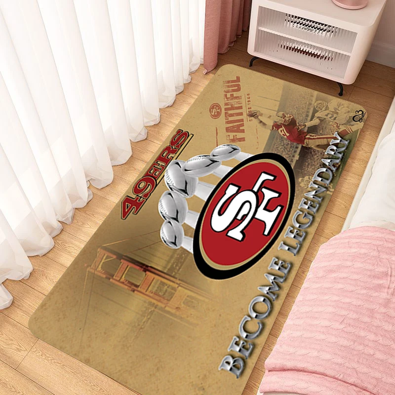 

Floor Bath Mat S-San Francisco 49ers Kitchen Carpet for Bedroom Home Decoration Room Rugs Outdoor Entrance Doormat Cute Rug Foot