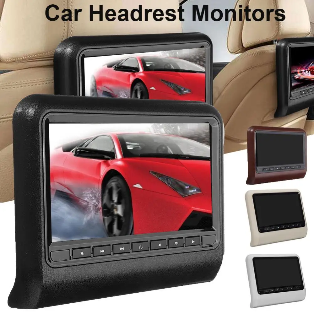

2022 New Multimedia Player Car Seat Back Headrest LCD Display 9 Inch Remote Control DVD Player Monitor