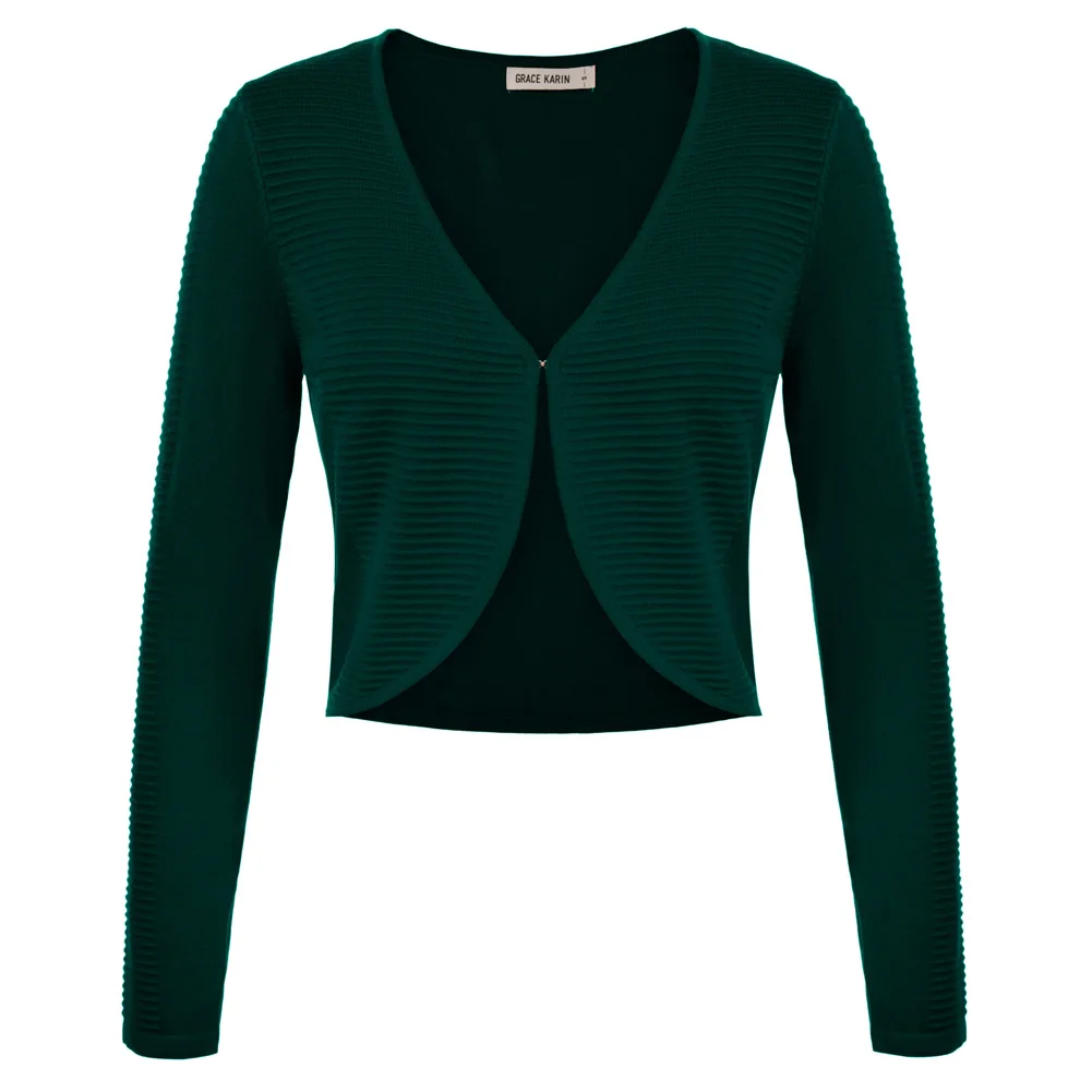 GK Women Horizontal Ribbed Bolero Long Sleeve V Neck Irregular Hem Knitted Shrug Open Front Knit Cropped Bolero Cardigan A30
GK Women Horizontal Ribbed Bolero Long Sleeve V Neck Irregular Hem Knitted Shrug Open Front Knit Cropped Bolero Cardigan A30