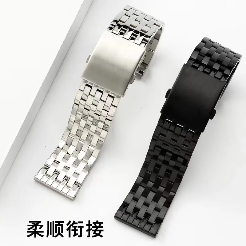 2023 Stainless steel 7 beads male fine steel large size watch band silver black color
2023 Stainless steel 7 beads male fine steel large size watch band silver black color