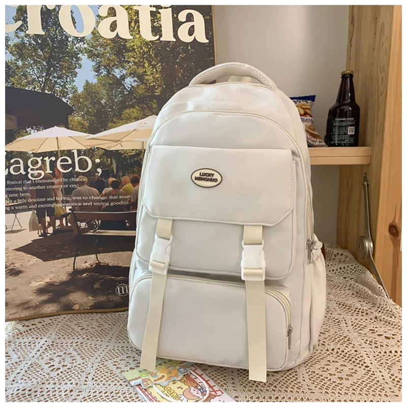 

Teenager School Bags for Girls Student Backpack Women Nylon Leisure Campus Bookbag