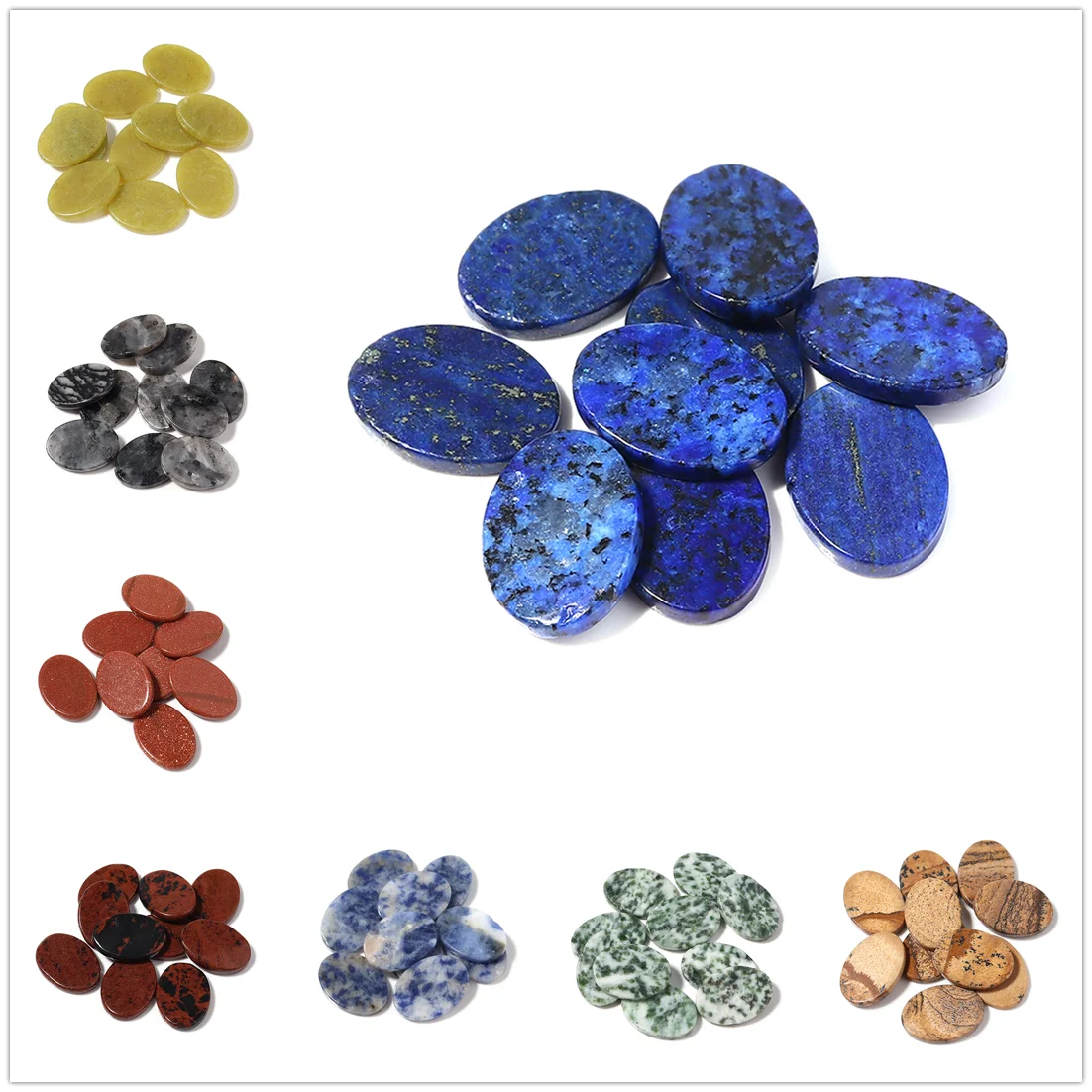 5pcs/Lots 13x18mm Thickness 2mm Flat Oval Natural Stone Cabochon for Jewelry Making for DIY Bracelet Necklace Handcrafts Pendant
5pcs/Lots 13x18mm Thickness 2mm Flat Oval Natural Stone Cabochon for Jewelry Making for DIY Bracelet Necklace Handcrafts Pendant