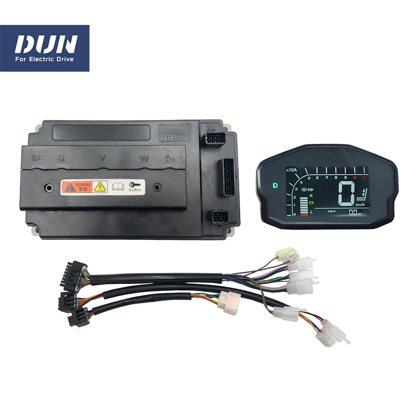 

1KW 2KW EM70 70A Peak Phase 230A BLDC Sine Wave Controller Kit with DKD Display For QS Wheel Hub Mid Drive Motor